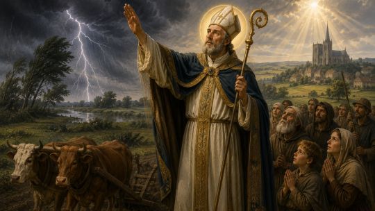 Imagen para el artículo: San Medardo de Noyon: el obispo galorromano que protege contra las tormentas y las sequías
