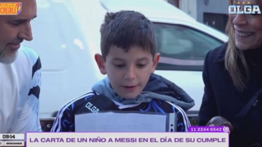 Imagen para el artículo: La conmovedora carta de un nene de 8 años para Lionel Messi: "Gracias por acompañar mi infancia"