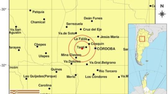 Imagen para el artículo: Temblor sacudió a Córdoba y se sintió en distintos puntos de la provincia