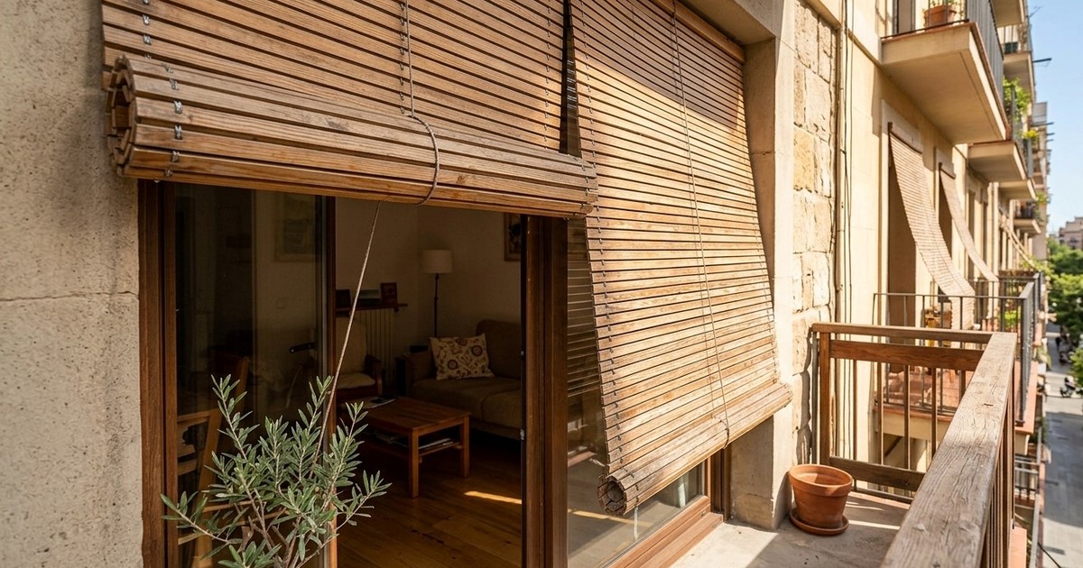 Imagen para el artículo: Sònia Hernández-Montaño, bioarquitecta: "En un piso con balcón, las cortinas de enrollar de madera actúan como colchón térmico para frenar la entrada del calor"