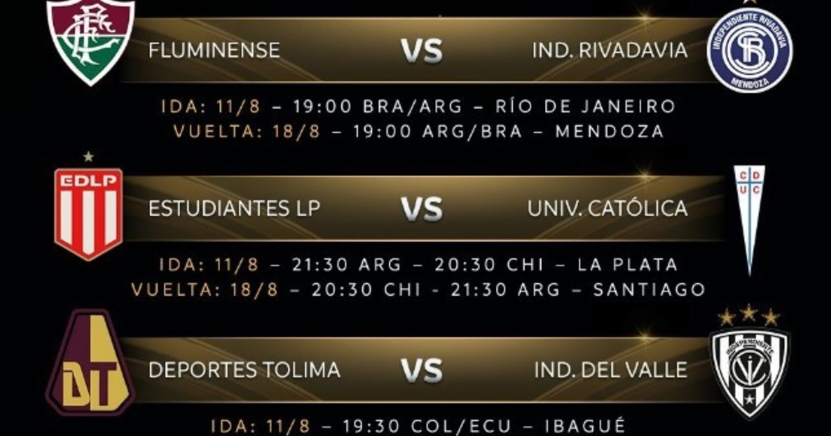 Imagen para el artículo: Oficial: confirmados los días y los horarios para los octavos de la Libertadores